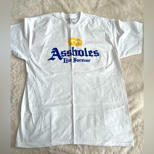 Assholes Live Forever White XL shirt brand new soft